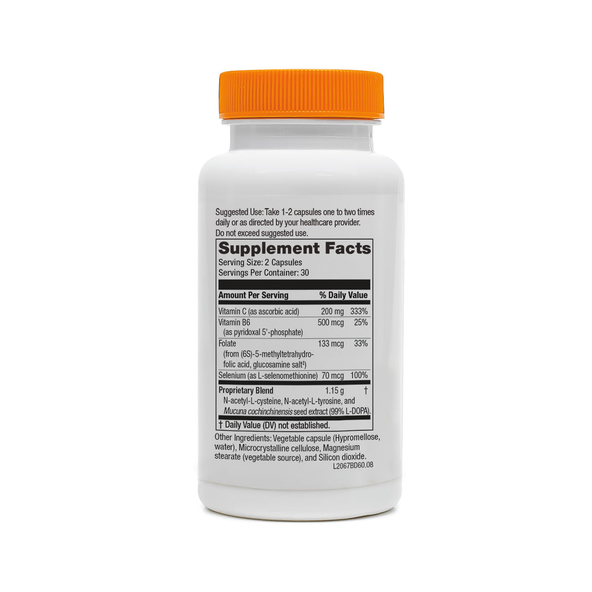 Supplement facts label on Balance D by NeuroScience