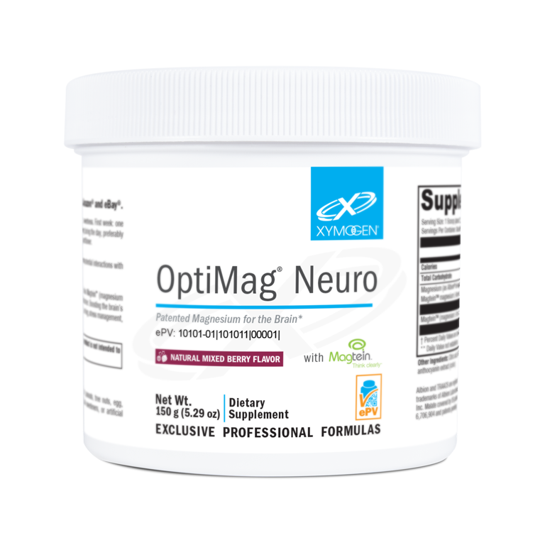 OptiMag Neuro Mixed Berry by Xymogen, magnesium powder container