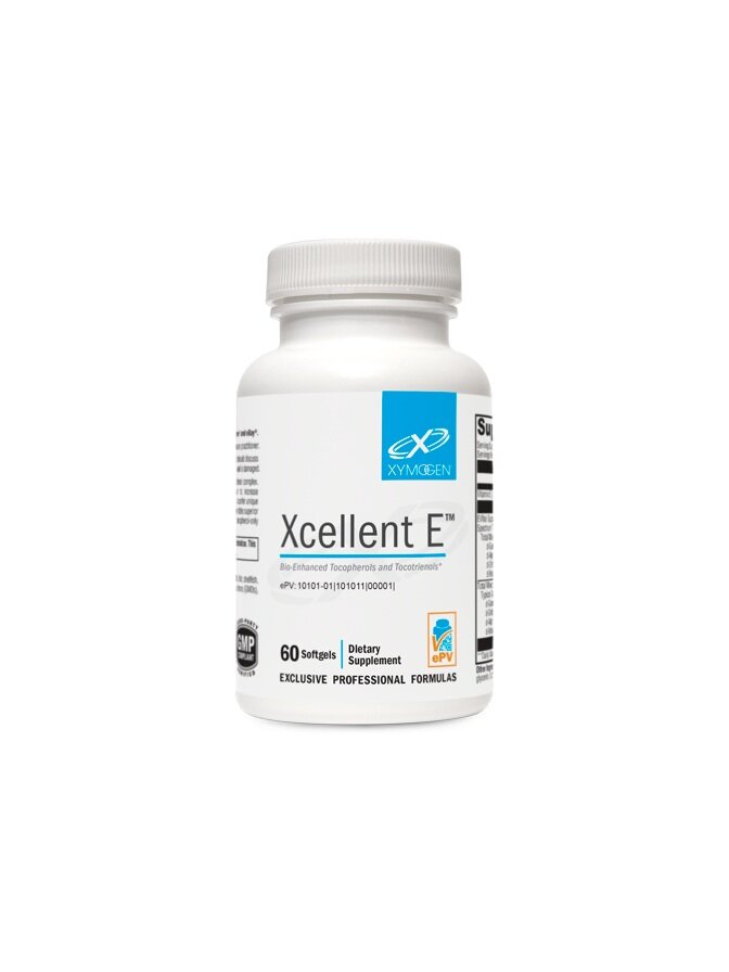 Xcellent E by Xymogen, softgel bottle