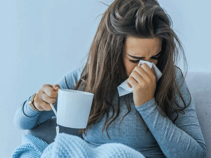 Woman with Flu