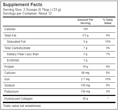 Bulletproof collagen protein (Chocolate)