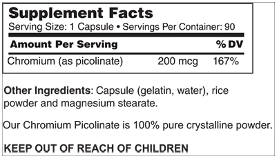 Chromium Picolinate 200 mcg