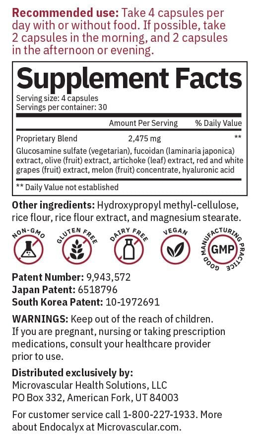 Endocalyx Pro Supplement Facts