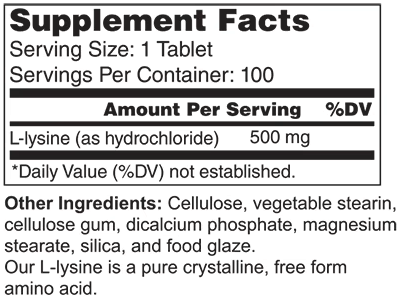 L-Lysine 500 mg