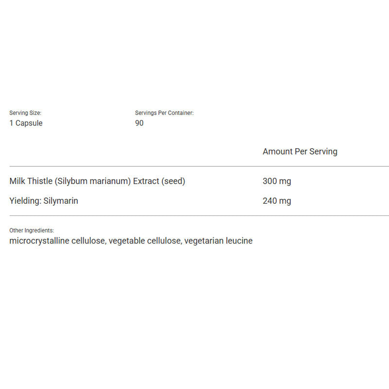 Milk-Thistle-DaVinci-Supplement-Facts