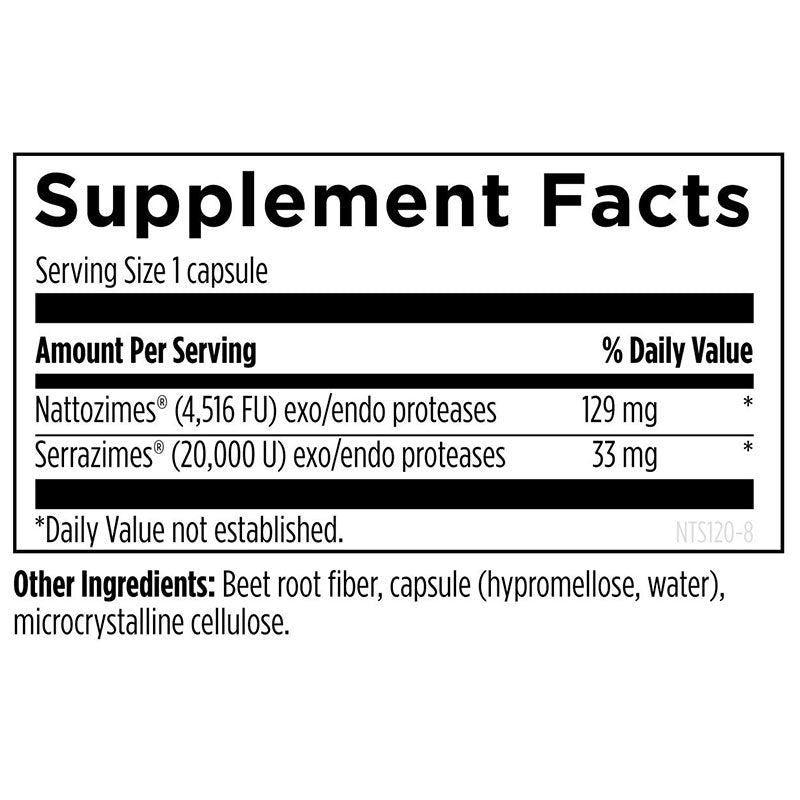 Natto-Serrazime-Supplement Facts