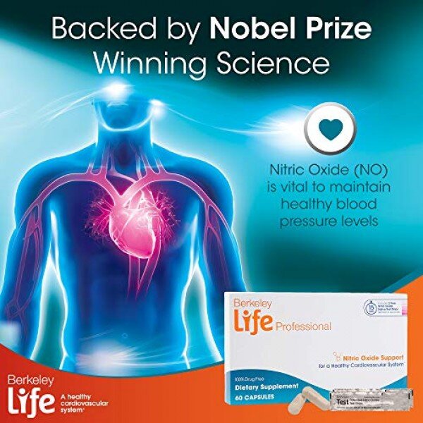 Nitric oxide supports improved circulation for heart and brain.